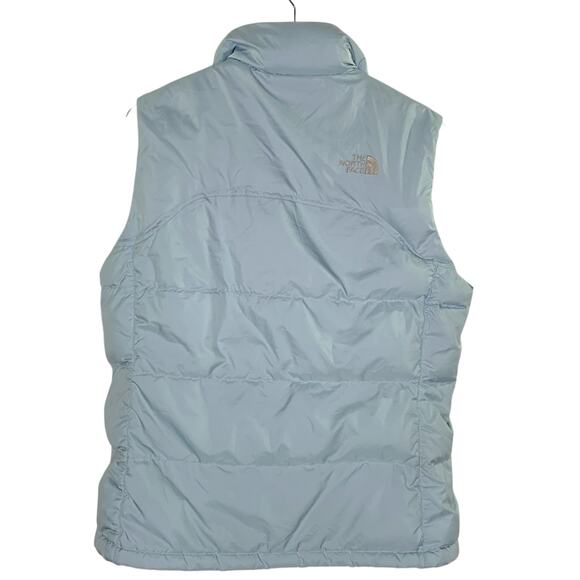 The North Face M Nuptse Puffer Vest Light Blue 700 Down Fill Zip Pockets - Picture 2 of 8